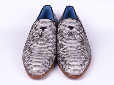 Hakiki Piton Derisi Doğal Renk Loafer